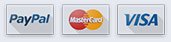 PayPal, MasterCard, VISA accepted